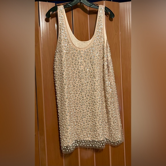 HM beaded sequin mini slip dress size large NWT - Picture 9 of 11